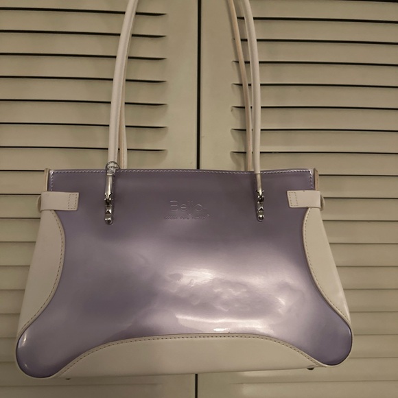 Beijo Handbags - Beijo Lavender and Cream Shoulder Bag